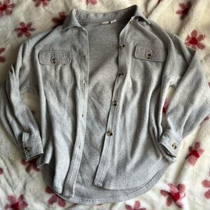 Cupcakes and cashmere grey button up